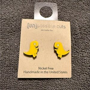 Dinosaur earrings